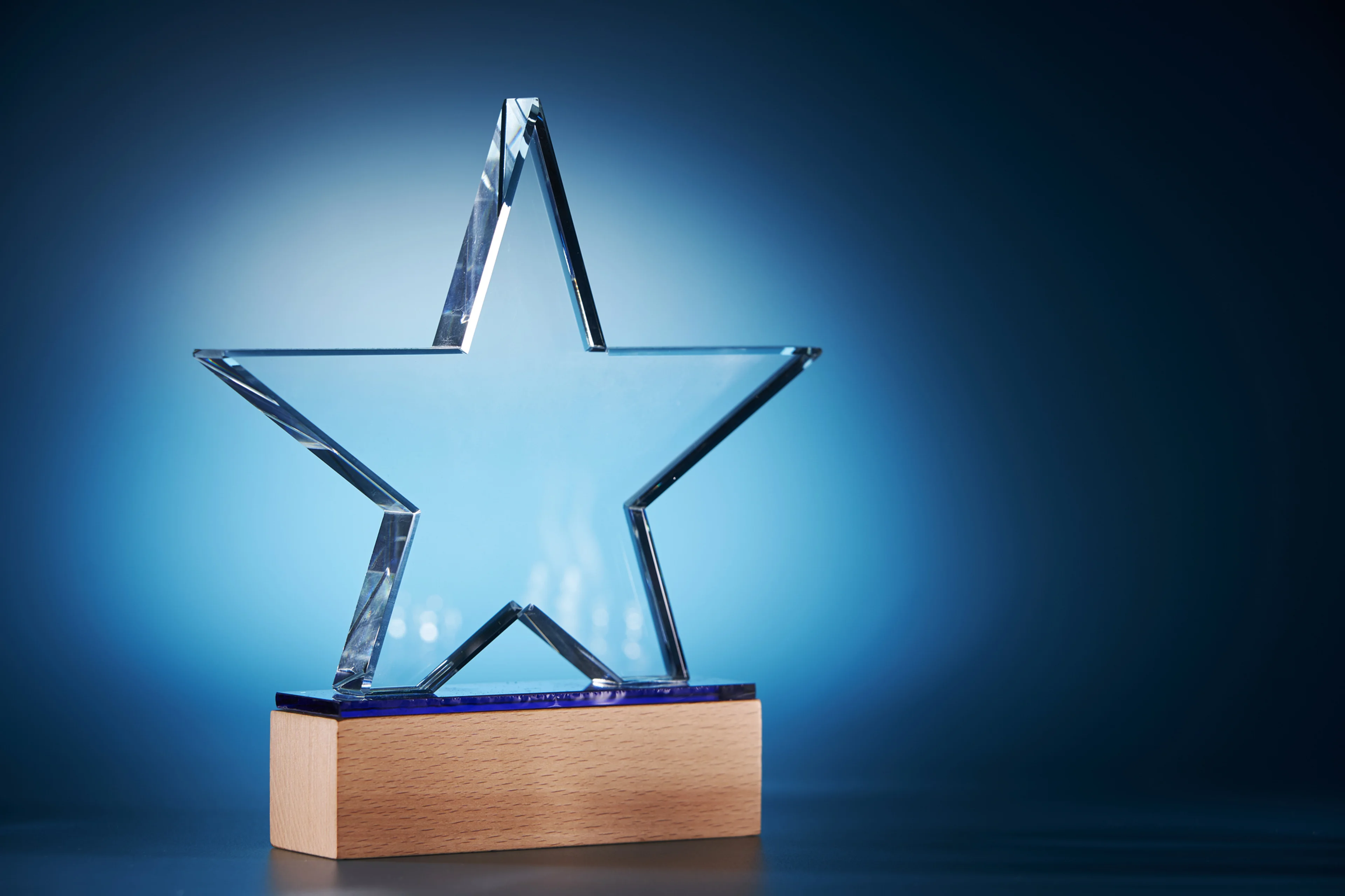 Star Award with a blue background