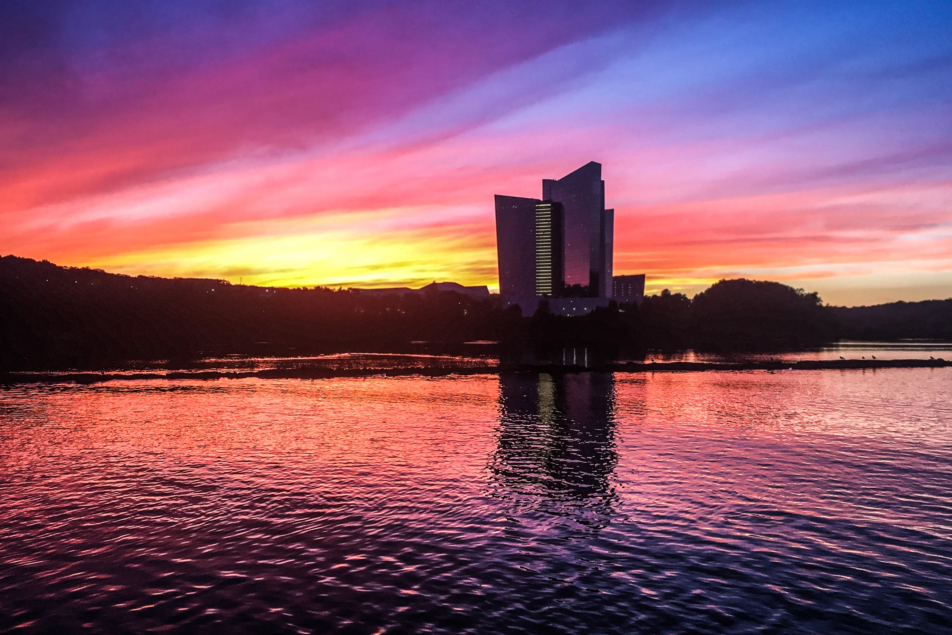 A Sunset overlooking Mohegan Sun in Uncasville, Connecticut